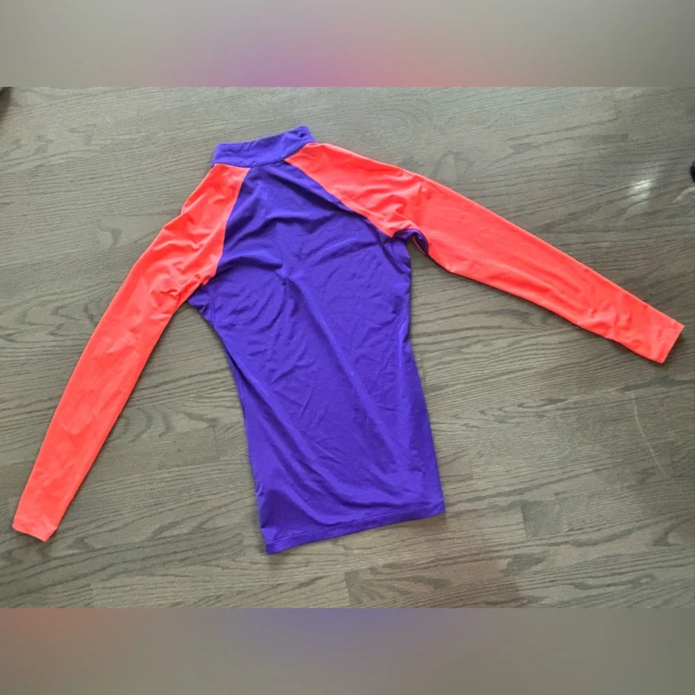 NIKE Pro dri-fit fitted 1/4 zip pullover purple orange women’s size small